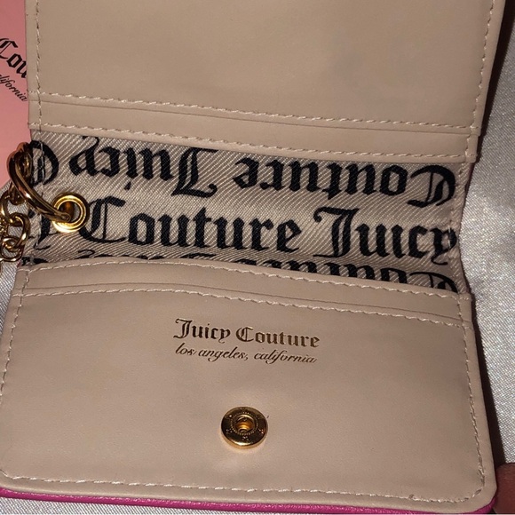Juicy Couture Juicy Pink Faux Leather Only You And Me Card Case Key Fob NWT - Picture 12 of 16